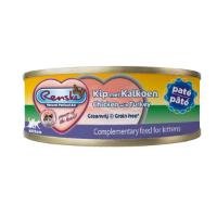 Renske Kitten Graanvrij pâté kip met kalkoen natvoer kat (blikjes) 24 x 70 g