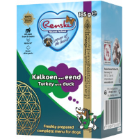 Renske vers bereid kalkoen met eend natvoer hond (tetra) 12 x 185 g