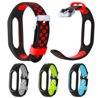 Replacement Tpe Breathable Hole Wrist Watch Strap For Xiaomi Miband 2