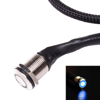 Restart Switch Button Luminous Metal 12v 16mm For Chassis Switch