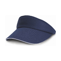 Sport zonneklep   navy blauw/wit   volwassenen   katoen   klittenband verstelbaar