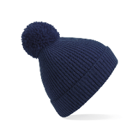 Result Wintermuts   donkerblauw   met pompom   gebreid   voor volwassenen