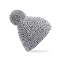 Result Wintermuts   lichtgrijs   met pompom   gebreid   wintermuts   voor volwassenen