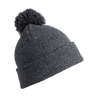 Result Wintermuts   met pom pom   donkergrijs   volwassenen   dames/ heren   muts   100% acryl
