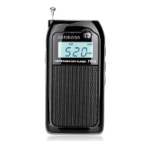 RETEKES PR12 Draagbare Radio FM AM Mini Pocket USB Radio MP3 Draagbare Ontvanger Verlicht LCD Display Digitale Powerbank