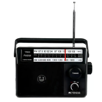 Retekes TR633 Radio FM Draagbare Radio's AM FM Oplaadbare Accu Radio met Zoekindicator Licht voor Thuis Ouderen