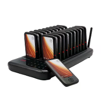 Retekess TD173 1 tot 20 Restaurant Pager Draadloos Bel Wachtrijsysteem Eén Klik Stil Vibrator CoasterBell voor Voedsel T