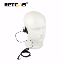 Retevis D Shape Soft Ear Hook Earpiece 2pin Ptt Mic Headset For Kenwood For Baofeng Uv 5r 888s