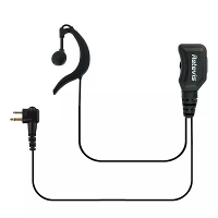 Retevis EEM001 Walkie Talkie Oorhaak Verstelbaar Volume M type Dubbele Pin Compatibel met Motorola GP2000 GP300 GP68 GP8
