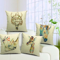 Retro Animal Cotton Pillowcase Cushion Cover Home Decoration