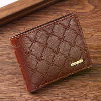 Retro heren PU leren korte portemonnee slanke bifold portemonnee creditcardhouder kaartcase portemonnee cadeau voor mann
