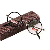 Retro ronde metalen montuur leesbril minimalistisch anti blauw licht presbyopie bril