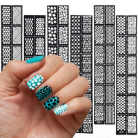 Reusable Hollow Stamping Nail Art Template Stencil Sticker Decoration
