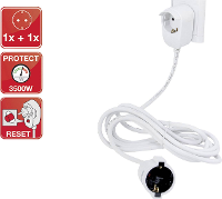 REV 0016150114 Stroom Verlengkabel Wit 5.00 M H05VV F 3G 1,5 mm²