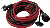 REV 0017050614 Stroom Verlengkabel 16 A Rood, Zwart 5.00 M H05RR F 3F 3G 1,5 mm²