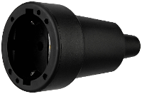 REV 0512151777 Koppeling met randaarde Rubber 250 V Zwart IP20
