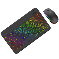 RGB bluetooth toetsenbord en muis kit voor telefoon tablet laptop draagbaar oplaadbaar toetsenbord muis combo met stille