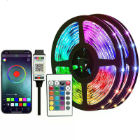 RGB LED Strip Kit 5050 Bluetooth Afstandsbediening 5V 30 LEDs/m Plakbare Flexibele Snijdbare Strip Lichten IP20 voor Hui