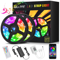 RGB ledstripverlichting GLIME 10m ledstrips met app bediening en muzieksynchronisatie 5050 Flexibele kleurveranderende l