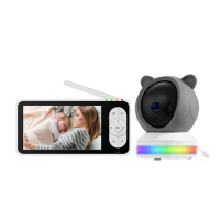 RH BM16 Tuya WiFi Babymonitor met 5 inch 1080P HD display PTZ camera Nachtzicht Twee weg Audio Temperatuursensor ingebou