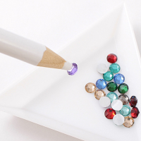 Rhinestones Picker Pencil Nail Art Tool Wax White Pen Gem Crystal
