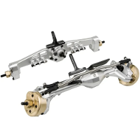 RhinoCapra Metaal Volledige Voor  en Achterportal as Set voor 1/10 RC Crawler Auto Axial SCX10 I SCX10 II Redcat GEN8 RG