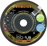 Rhodius 206258 Doorslijpschijf recht 150 mm 1 stuk(s) RVS, Staal