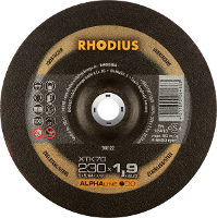 Rhodius 208122 Doorslijpschijf gebogen 230 mm 1 stuk(s) RVS, Staal
