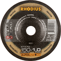 Rhodius 209511 Doorslijpschijf gebogen 150 mm 1 stuk(s) RVS, Staal