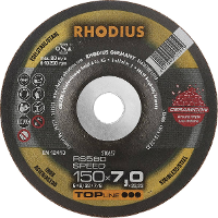 Rhodius 210657 Afbraamschijf Diameter 150 mm Boordiameter 22.23 Mm RVS, Staal, Gegoten 1 stuk(s)