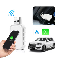 RHYTHM 2 in 1 Draadloze CarPlay Android Auto Adapter Plug and Play OTA update Compatibel met 5GHz WiFi Snelle Verbinding