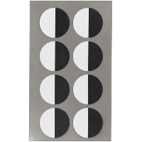 Hobby stickers   32x stuks   rondjes zwart/wit   sticker etiketten   dia 25 mm   knutsel oogjes