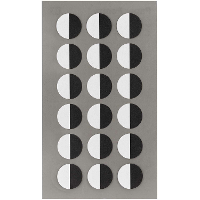 Hobby stickers   72x stuks   rondjes zwart/wit   sticker etiketten   dia 15 mm   knutsel oogjes