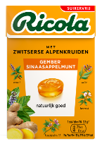 Ricola Gember Sinaasappelmunt Suikervrij Doosje
