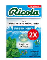 Ricola Keelpastilles Fresh Mint Suikervrij