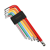 RIDERACE 7Stuks S2 Legering Staal Draagbare Mini Fiets Binnen Zeskant Sleutel Set 1.5/2/2.5/3/4/5/6Mm Steeksleutel Platt