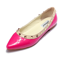 Rivet Studded Metal Flat Shoes