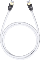 RJ45 Netwerk Aansluitkabel CAT 6 SF/FTP 7.5 M Wit Vergulde steekcontacten Oehlbach HI Stream