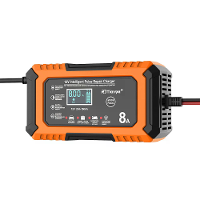 RJtianye Acculader AC 110 230V 50 60Hz Lithium Ijzer Fosfaat voor 12V 4Ah 150Ah Auto Motorfietsaccu's Oranje