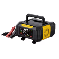 Rjtianye RJ E121501A 12V 15A 24V 8A Acculader 9 fasen slimme oplading groot LCD scherm auto motorfiets SUV vrachtwagen l