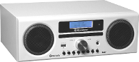 Roadstar HRA 9D+BT DAB+ Tafelradio AUX, Bluetooth, USB, FM, CD Accu laadfunctie, Opnamefunctie Wit