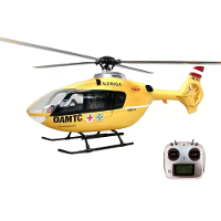 ROBAN EC135 450 Klasse 2.4G 11CH Geel Rood Staart 4 bladen GPS Gestabiliseerde Schaal RC Helicopter RTF Met X2 Vliegcont