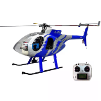 ROBAN MD500E 470 Klasse 2.4G 8CH GJIVE Blauwe Hughes GPS 4 Bladen Flybarless RC Helicopter RTF Met X2 Vliegcontroller