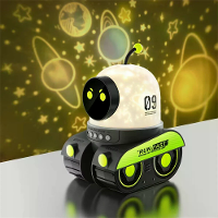 Robot projector nachtlamp universum sterrenhemel draaiende LED projectielamp oplaadbare slaapkamer atmosfeer slaapverlic
