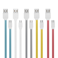 Rock 2.1A 1m Flat Micro Usb Charging Data Cable For Cell Phone