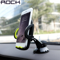 Rock Deluxe 360 Degree Rotation Windscreen Mount Holder Stand For Cellphone Under 6 Inch