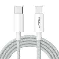ROCK R6 PD100W Type C naar Type C kabel PD/QC4+ Snelle oplaad  en gegevensoverdrachtslijn Tinned Copper Core Line 1M/2M