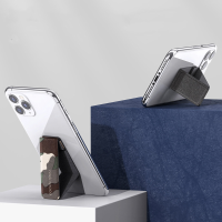 ROCK universele opvouwbare magnetische gsm houder PU lederen desktopstandaard voor Samsung Galaxy S21 POCO M3