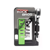 ROCKBROS 12 in 1 Draagbare Mini Fiets Reparatie Gereedschap Kit Multifunctionele Aluminium Legering Fiets Ratchet Sleute