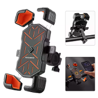ROCKBROS 4.5'' 7.2'' Fiets Telefoon Stuurhouder 360° Rotatie 30° Kanteling Auto Locking Schokbestendig Antislip Motorfie